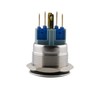 SeKi Stainless Steel Push Switch Diameter 25 mm Locking Curved
