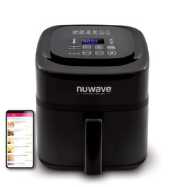 Nuwave 6-quart Brio Healthy Digital Air Fryer with One-Touch Digital Controls, 6 Preset Menu Functions & Removable Divider Insert (Renewed)
