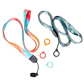 2 Necklace Lanyard with 3 Pieces Anti-Lost Silicone Rubber Ring Multipurpose Carrying Kit for Juu--ls or Similar Sized Pod Pens Pendant Holder Lanyard Keychain Keyring
