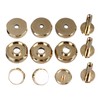 12Pcs Trumpet Accessories Metal Upper and Lower Covers Buttons Connecting