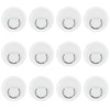 Yetaha 12PCS Stainless Steel D Rings Patch, White D-Ring PVC