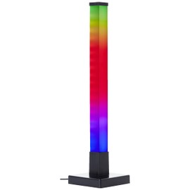 Lightbox LED Table Lamp | 50 cm Height | Dimmable Table Lamp with Music Sensor & Remote Control & RGB Front Light | Max. 65 lm | 6.5 W | Integrated LED | Made of Aluminium/Plastic in Black