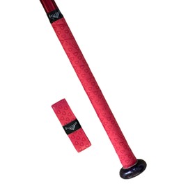 Ballpark Elite Bat Grip Tape for Baseball/Softball | 1.10 MM Precut Baseball Bat Grip Replacement | Red