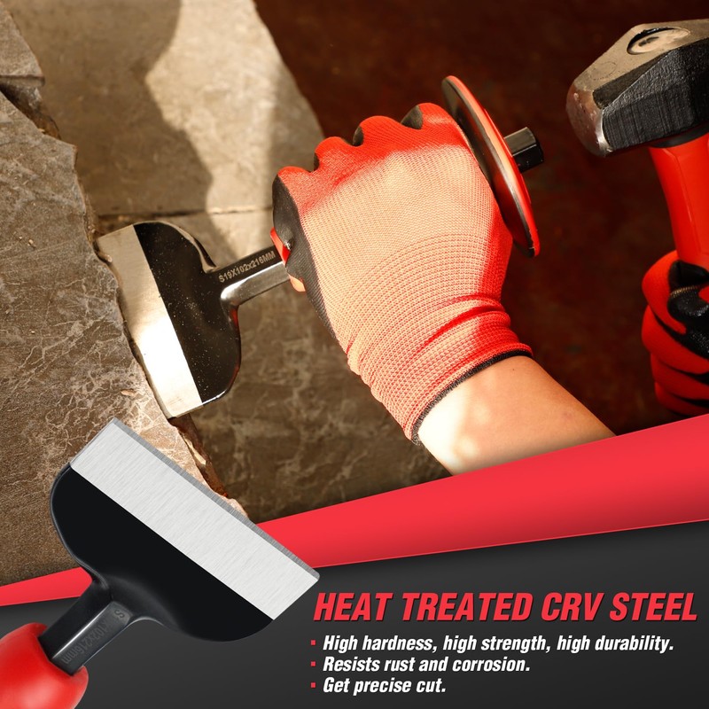 Rizom Chisel Set with Hand Protection, 3 Pcs Stone and