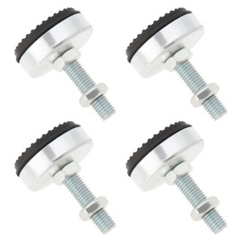 EMSea Set of 4 Adjustable Levelling Feet M12 Thread Carbon Steel Galvanised Furniture Feet Robust Feet for Furniture Machines Shelves Industrial Plants