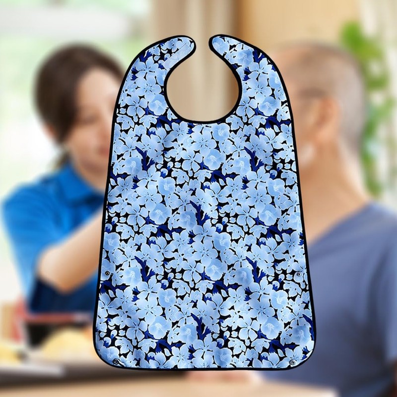 [Kamiqiou] 介護用エプロン お食事エプロン 防水 立体ポケット エプロン おしゃれ お手入れ簡単 食事用 高耐久性