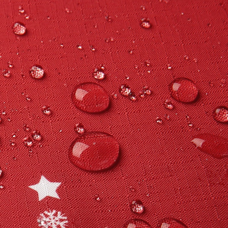 ROYGROW Square Christmas Tablecloth 52x52 with Tree Decorations, Red Snowflake