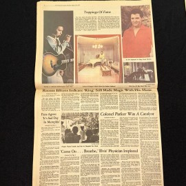 Elvis Presley Death Newspaper The Commercial Appeal Memphis 239
