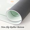 Floral Non Slip Bath Mat, Rubber Backing Ultra Thin Spring
