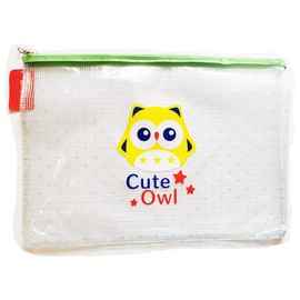 Gifts UK® Cute Owl Clear Plastic PVC Pencil Case Transparent Stationery Bag Cosmetic Make Up Bag *UK Stock* (Yellow Owl)