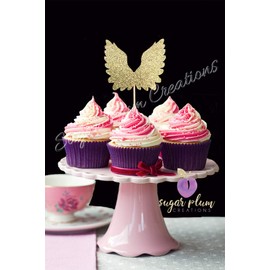 Set of 12 Angel Wings Cupcake Toppers