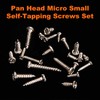 1100Pcs Nickel-Plated M1.2,M1.4,M1.5,M2 Round Pan Head Tapping Screws Laptop Notebook