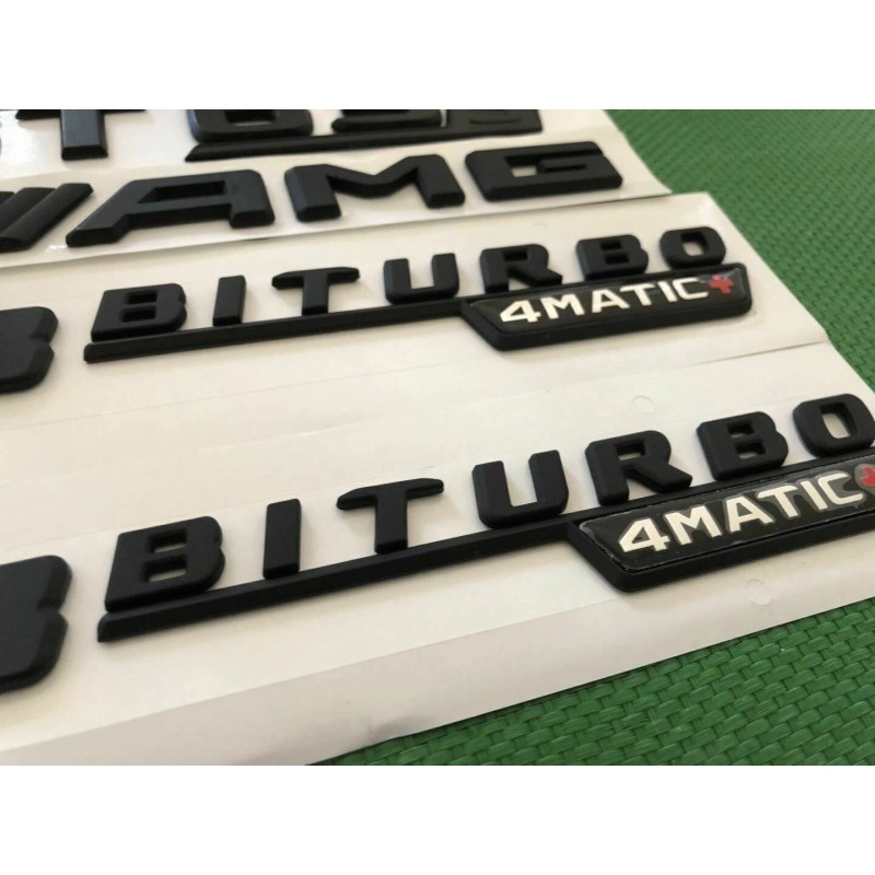 AMG Matte Black GT63s AMG V8 Biturbo Sticker Decal Emblem