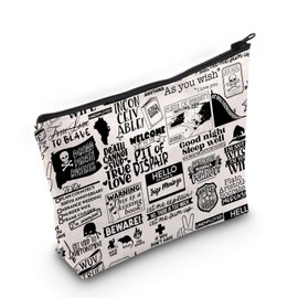 PWHAOO Movie Inspired Gift Princess B Quotes Makeup Bag 80S Movie Fan Cosmetic Bag Fantasy Romance Movie Merch (Princess B Quotes M C)