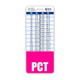 PCT Badge Buddy Vertical w/Height & Weight Conversion Charts (Oversized, Pink)