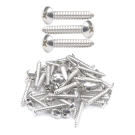 IMSCREWS 200PCS Truss Head Phillips Self Tapping Sheet Metal Screws - #8 x 1 Inch Stainless Steel Wood Screws for Woodworking Projects - Durable Fasteners for DIY, Home Improvement, and Construction