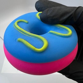 SCRUNCHEMS DONUT SQUISHY - Sweet Sensory Fidget Toy - Stress Relief Squeezable Treat - Removable Icing Topping - ADHD & Anxiety Support - Ages 3+:_Green