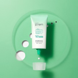 Make Prem [Smooth Jacha] Make Prem UV Defense Me No Sebum Sun Cream 50ml [GIFT] Cleansing Foam 50ml / 메이크프렘 [뽀송자차]메이크프렘 유브이 디펜스 미 노세범 선크림 50ml [GIFT]클렌징폼50ml