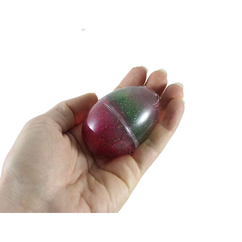 12 Two Toned Glitter Slime Filled Easter Eggs - Pre