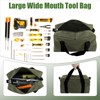 Tool Bag, Wide Mouth Tool Bag, Durable Canvas Tool Bag,