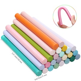 Nuanchu 26 Pieces Glue Gun Sealing Wax Sticks for Wax Seal Stamp and Letter Retro Vintage Seal Glue Gun Sealing for Wedding Invitations Cards Envelopes Wine Gift Wrapping(Macaron Colors)