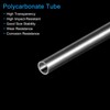sourcing map Plastic Pipe Rigid Polycarbonate Round Tube Clear 0.16"(4mm)
