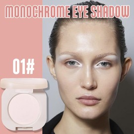 FeiCuiYun Monochrome Matte Eyeshadow Primer, Matte nude eyeshadow, White Eyeshadow, Neutral Matte Pressed Powder Single Vegan Eyeshadow; Talc, Paraben & Cruelty Free, Moonlight(01)