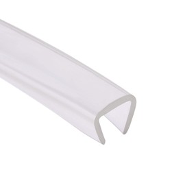 sourcing map Trim Seal, PVC U-Seal Channel Edge Protection Film for 2 Metres / 6.56 ft Length 0.51 Inches Height Transparent