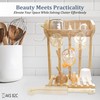 AKS B2C Bamboo Baby Bottle Drying Rack, Vertical Space Saving