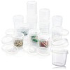 COM-FOUR® 24 x Storage Containers with Lids - Universal Plastic