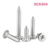 Qrity 20pcs Self Tapping Screws, 304 Stainless Steel Phillips Flat