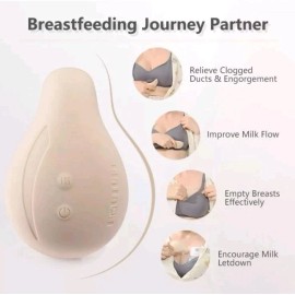 Hauture Warming Lactation Massager For Breastfeeding, Pumping, Nursing, Heat & Vibration
