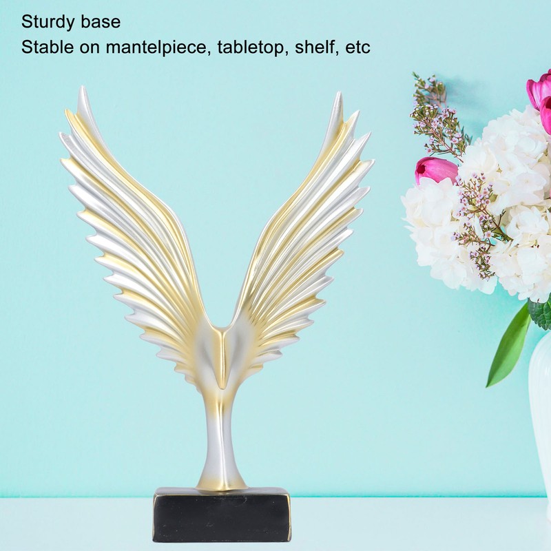 Eagle Abstract Figurine Decorative Resin Geometric Surface Animal Wing Sculpture