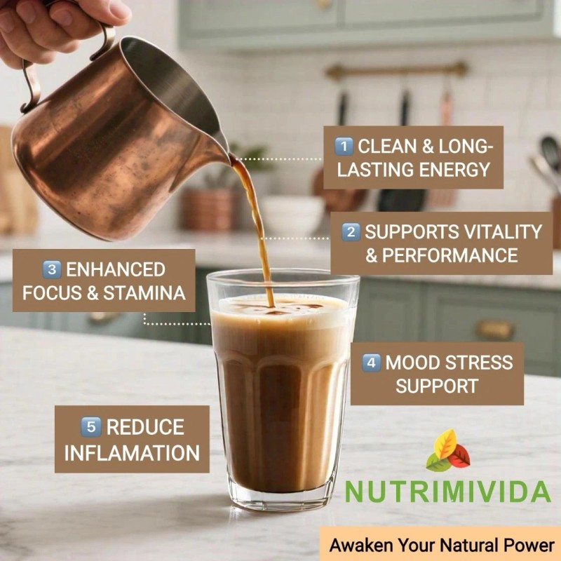 Nutrimivida Maca Coffee 😍 Functional Coffee with Mushrooms Adaptogens For