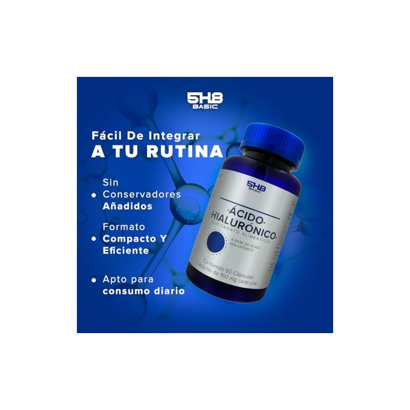 Ácido Hialurónico con Magnesio Sin Sabor 5H8 NUTRITION
