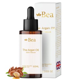 Bea’s Pure Argan Oil - 100% Natural, Cold-Pressed Moroccan Oil for Hair – Argan Oil for Healthy, Hydrated Hair, Face, Body, and Nails – Suitable for All Skin Types, Vegan, 60ml