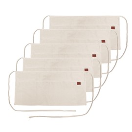 Glorisunity 2 Pocket Canvas Work Waist Apron Unisex Tool Utility Apron Tool Belt Woodworkers Artists (5, WH)