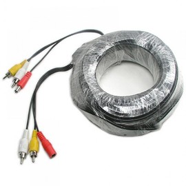 CCTV Cable 30m - 2RCA DC 5.5 Power Black