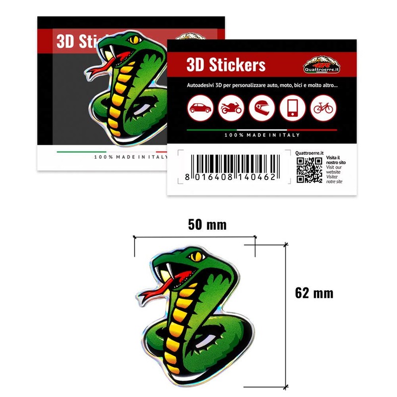 3D Sticker Snake Cobra