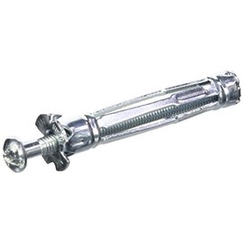 Molly M14250PB-XJ Metal Dowels 50-Piece 4 x 46 mm + Screws - Hollow Material - Packaging Pro, Grey, 100 Piece Set