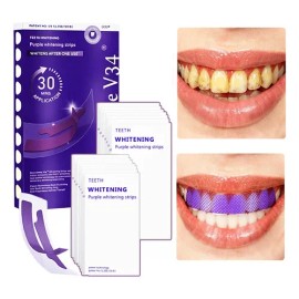 Sktto Kit Blanqueamiento Dental 14pzs Tiras Moradas