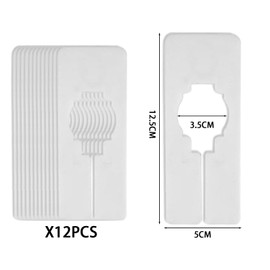 12-Piece Wardrobe Dividers, Clothes Hanger Dividers, Assorted Clothing Accessories, White Shelf Dividers, Shelf Dividers for Organising Cupboards, Writeable Dividers (White)