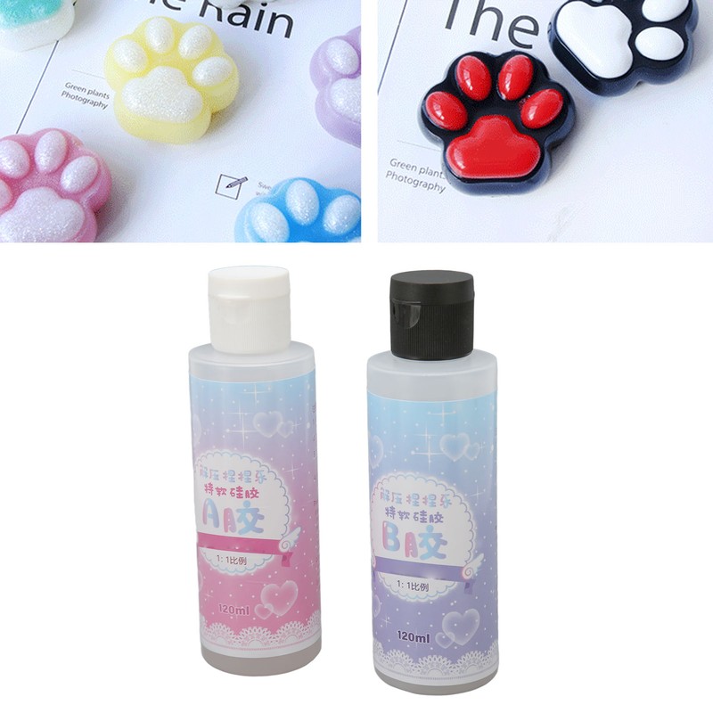 Liquid Translucent Silicone DIY Elasticity Kneaded Squeezed Clear Silicone Rubber