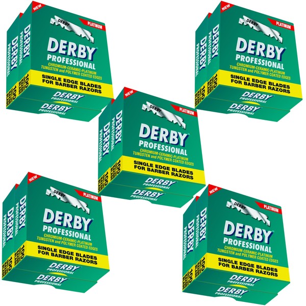 Derby 1000 "Derby Professional" Single Edge Razor Blades for straight