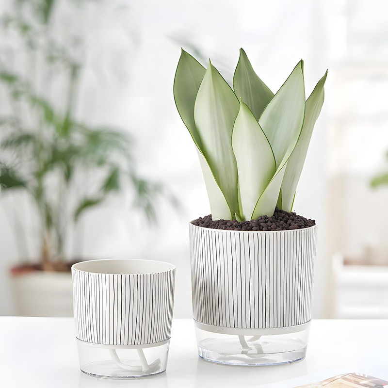 Samhe 4 Pack Self Watering Pots Set, 4+5.5 Inch Self