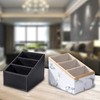 MoonSing Tv Remote Control Holder Organizer Box with 3 Compartment,