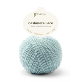 PASCUALI Organic Cashmere Lace Knitting Wool 100% Cashmere Wool for Knitting and Crocheting, 1 Ball 25 g, Colour: Horizont 50
