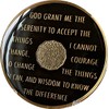 7 Year AA Medallion Glossy Classic Black Sobriety Chip VIIL8