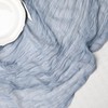 Le courant Dusty Blue Cheesecloth Table Runner Boho Rustic Gauze
