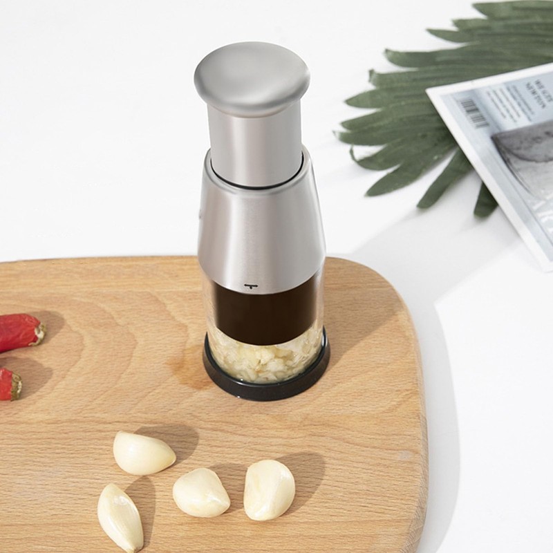 Hand Chopper, Stainless Steel Garlic Mincer, Fast and Efficient Chopper,